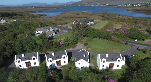 Aerial view of Achill Cottages